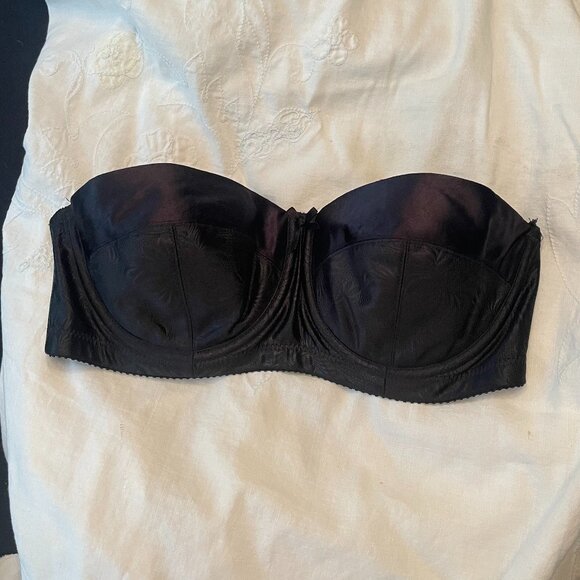 Unknown Brand Black Lightly Padded with Underwire Strapless Bra Size 36C - Picture 2 of 5